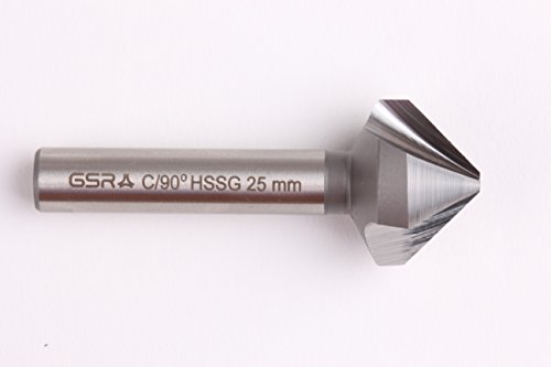 GSR-Profi Kegel - und Entgratsenker und Entratsenker HSS DIN 335 25,0 mm mit 3 Schneiden und 120° Senkwinkel; Senker: Entgrater