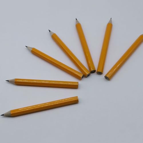 50 lápices hexagonales de madera para dibujo y escritura miniatura 7