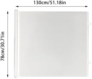 Retractable Pet Gate for Cats Dogs, No Drilling Extendable Pet Barrier Gate, Portable Indoor Mesh Pets Gates for Stairs Doors Corridors Hallways Decks (White, 78x130cm) — view 5