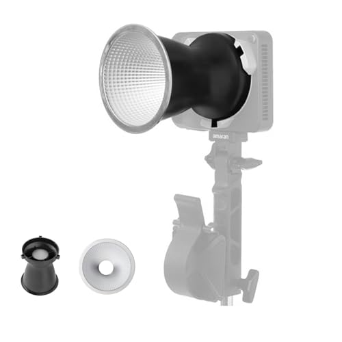 Image of Amaran Halo 60x with Mini Reflector Compact Cob Led Video Light 60W CCT 2,700K - 6,500K Bowens Mount Continuous Light 9 Effects App Control for Photography,Made by Aputure