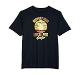 Support Your Local Egg Dealer Vintage Eierhändler Sprüche T-Shirt, Herren Große Größen, Schwarz, 3X Tall