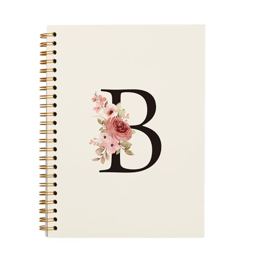 Carnet à spirale avec lettre initiale B OXW pour noter vos idées au café