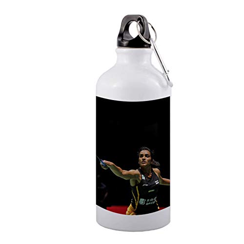 COLORYARD Best White Sipper Bottle 1Pc Sports Gift(Badminton Player P V Sindhu on Court)