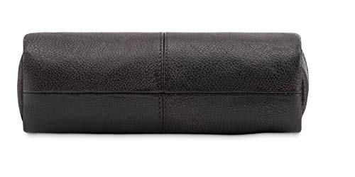 Image of LEABAGS Fort Wayne Genuine Buffalo Leather Pencil case I Vintage Pen Holder I Small Pencil case, Merlot, One Size, Casual