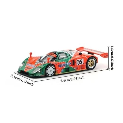 Modelo de carro HTLNUZD 1:64 escala S53-01 787B-91 miniatura 4