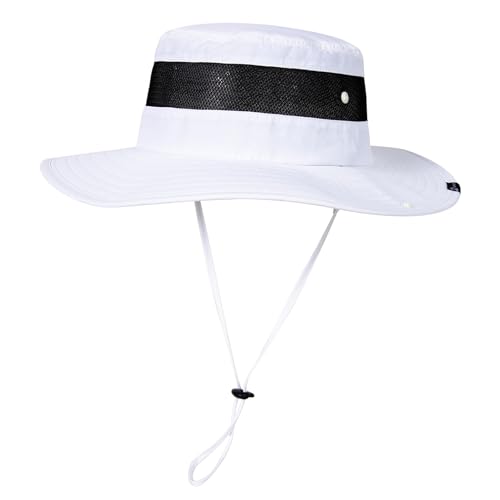 Image of Oversized XL XXL Mens Waterproof UPF50+ Golf Bucket Sun Hats Big Head Boonie Safari Wide Brim Fishing