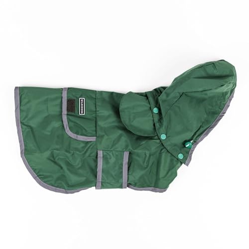 Wilderdog Dog Jacket Waterproof Raincoat with Breathable Interior, Removable Hood, Torso Strap...