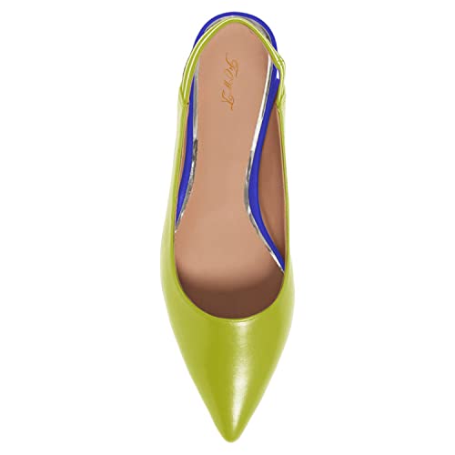 FOWT Spring Comfort Slingback Pointed Toe Elastic Back Strap Flats Shoes Women Concise Shallow Slip-on Mules Concise Daily Traval Shoes, US Size 4-16 M2