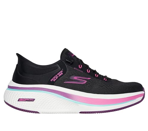 Skechers Women's Go Run Elevate 2.0 Banyan Hands Free Slip-Ins Sneaker, Black/Pink, 8.5
