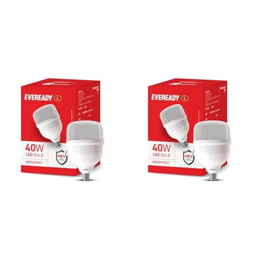 Eveready 40W LED Hammer Bulb | High CRI & High Efficiency | Energy Efficient | Mercury-Free | 4KV Surge Protection | 100 Lumens Per Watt | Cool Day Li