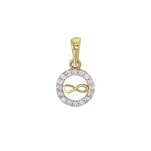 Pendentif Or bicolore infini symbole d'amour éternel à offrir