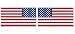 Set of 2 [1-Forward 1-Reverse] American USA Flag Stickers (Mirrored us Patriotic)