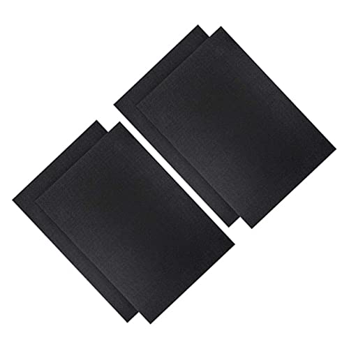 DOITOOL 4pcs Fabric Cross Stitch Cloth for Handmade Needlework Black Durable Embroidered Plain Material for Craft Projects and Picture Creation