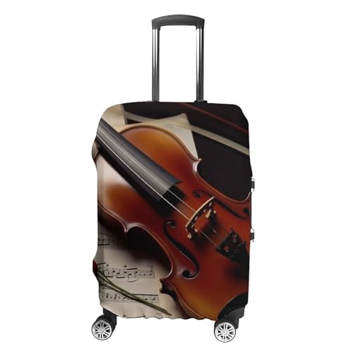 Suitcase Covers for Luggage Washable Luggage Cover Violin Sheet Music Luggages Wheel Covers Elastic Travel Carry On Suitcase Cover Travel Luggages Protector Sleeve Fit 29-32 Inch XL