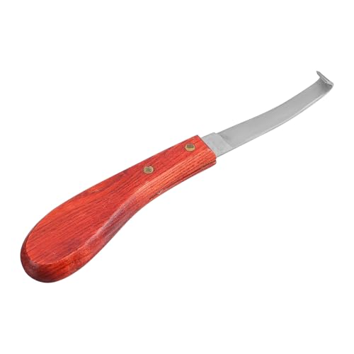 TOYANDONA Cuchillo de Herradura para Herrar Caballos Mano Derecha, Acero Inoxidable Resistente, Herramienta Portátil para Recortar Cascos, Suministros Profesionales para Caballos, Uso