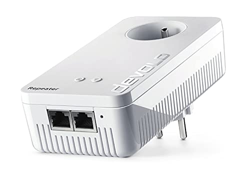 Devolo Wi-Fi Repeater+ AC: Schnelleres Internet Mit Dual-Technologie, Steckdose, 1200Mbit/s, 2x LAN-Ports, AP-Modus, Kompatibel Mit Allen Routern