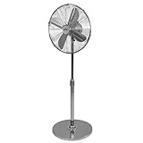 KÜHL 16" Chrome Electric Pedestal Fan | 3 Speed Settings | 80° Oscillation | Adjustable Standing Fan | Easy to Assemble | Home & Office - Image 1