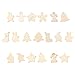 LUOEM DIY Crafts Natural Wood Slices Christmas Series for DIY Craft Christmas Rustic Ornaments Slice, Pack of 50