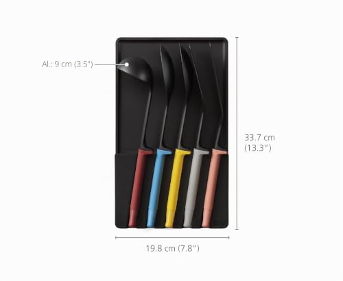 Miniatura 3 de Joseph Joseph Elevate Juego De Utensilios De 5 Piezas Con Bandeja De Almacenamiento Para Cajón, Multicolor