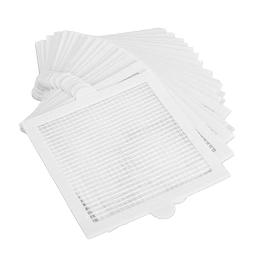 Adhesivos desechables para tapones de drenaje, malla adhesiva para evitar obstrucciones en desagües de bañera, ducha y fregadero, paquete de 50 piezas, fibra de vidrio miniatura 6