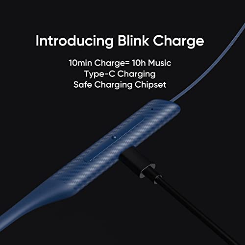 Image of DIZO Wireless Dash (by realme Techlife), with 30H Play and Blink Fast Charging Bluetooth in Ear Headset (Electric Blue)