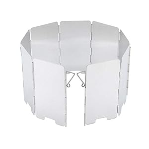 Mintice 9 Plaat Opvouwbare Brander Voorruit Camping Opvouwbare Kachel Voorruit Outdoor Aluminium Gasfornuis Windscherm Picknick Gas Kachel Voorruit voor BBQ Koken Wandelen