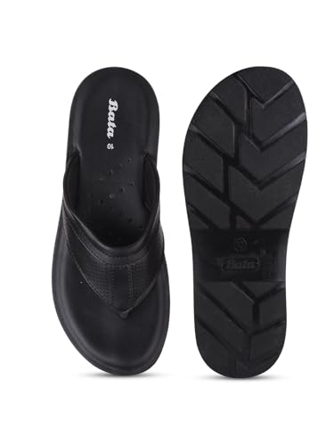 Image of Bata Men Casual flip flop thong slipper - Dark Brown