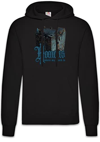 Sweats à capuche Urban Backwoods sweat-shirt noir imprimé pour l'hiver