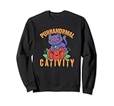 gatto di halloween dire / purranormal cativity spooky ghost cat felpa