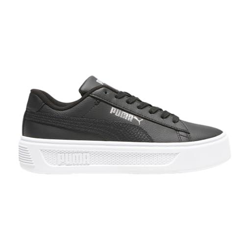 PUMA Womens Smash V3 Tumble Smash Platform Sneakers Shoes Casual - Black