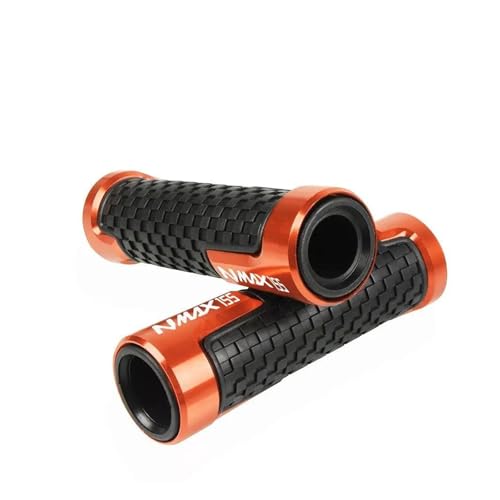 Poignées de guidon de moto haut de gamme 22mm, bouchon en aluminium orange pour N-Max 155