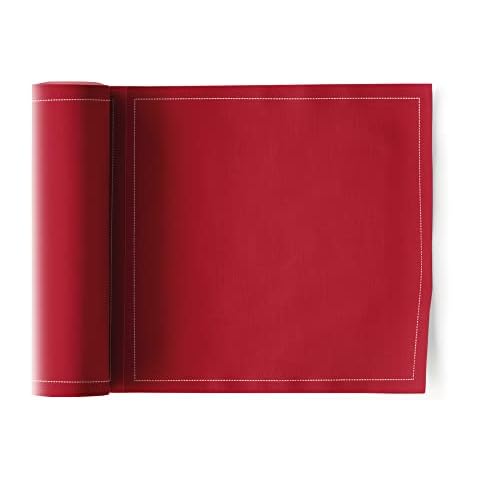 Mydrap Luncheon Napkins, Cotton, Red, 20 x 20 cm Cover