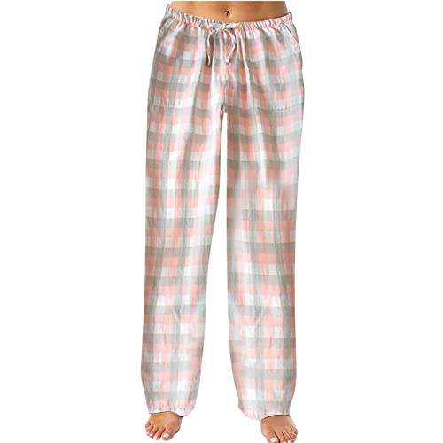 Pantalon de jogging baggy femme coupe large taille haute en coton