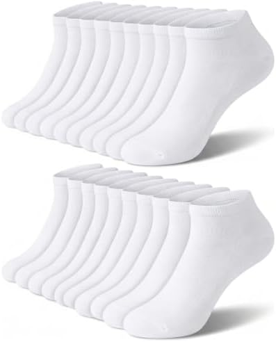 Sneaker Socken Herren Damen Baumwolle 10 Paar Sneakersocken Schwarz Weiß Grau
