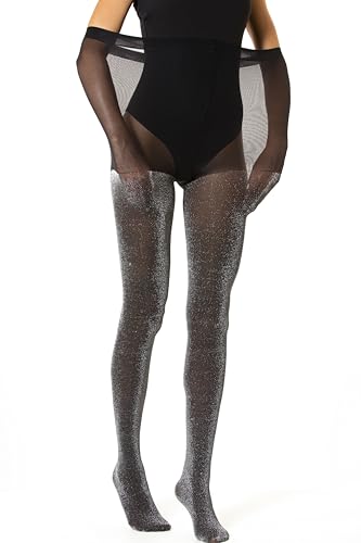 Gi&Gi Collants courbés grande taille Brillant avec des paillettes, 180 deniers pour femme par un...