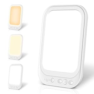 BORDEAG SAD Led-daglichtlamp, met geheugenfunctie en timer, 3 kleurmodi, daglichtlamp, inklapbare standaard, voor kantoor, bureau, thuis