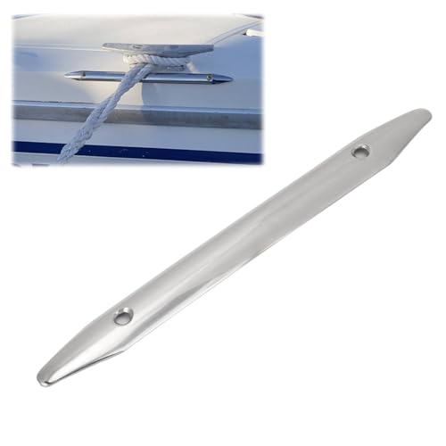 Hapivida Barra de roce Marina, Tira de protección de Acero Inoxidable 316 Pulida 203.2mm x 19mm para Yates y Botes fácil instalación para protección del Casco para navegantes