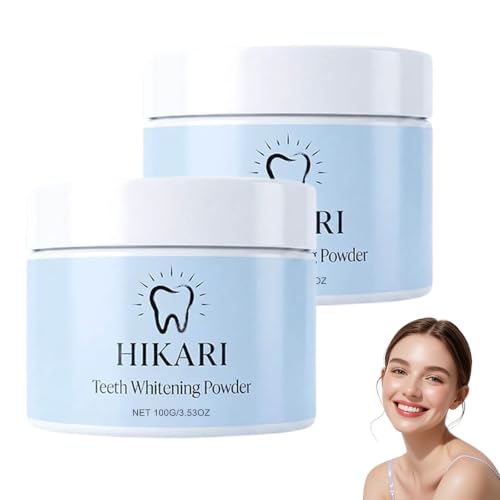 Hikari Teeth Whitening Powder 2026 Hikari Whitening Powder Tooth Whitening für Zahnschmelzschutz Empfindliche Zähne Frischer Atem 3-in-1 Natural Formula for Men and Women (2 PCS)