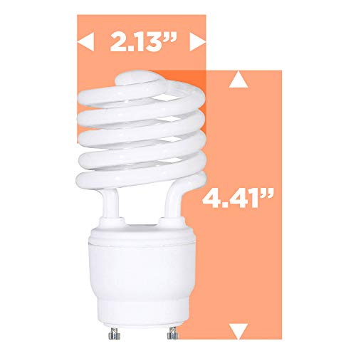 GoodBulb 23 Watt CFL Light Bulbs - T2 Spiral Compact Fluorescent - GU24 Light Bulb Base - 2700K 1600 Lumens - 4 Pack - Thumbnail 6