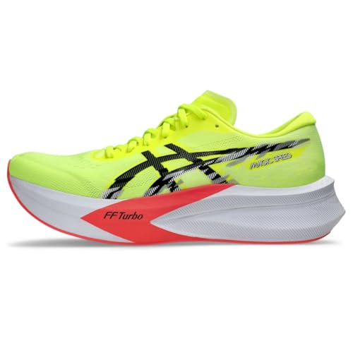 ASICS Men's Magic Speed 4 Running Shoes, Safety Yellow/Black, 50.5 EU