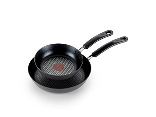 T-fal C553S2 Signature Hard Anodized Thermo-Spot Oven Safe Dishwasher Safe Nonstick 8-Inch and 10-Inch Saute/Fry Pan Cookware Set, 2-Piece, Gray