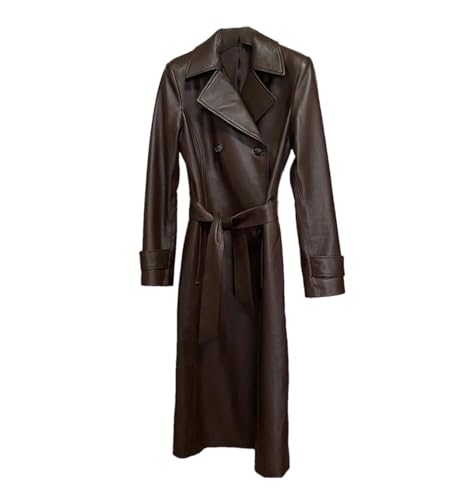 Trench en similicuir femme chic idéal pour vos sorties élégantes d'automne