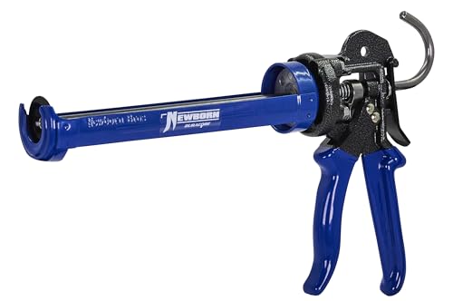 Newborn 375-XSP Super Smooth Rod Revolving Frame Caulking Gun, 1/10 Gallon Cartridge, 26:1 Thrust Ratio