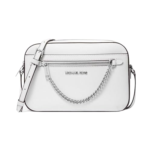 Michael Kors Jet Set Grand sac à bandoulière, blanc optique