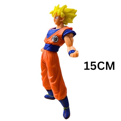 Image of Blue Aura Action Figure Height-15cm Anime Figures | Go-k Light Yellow Hair 15cm