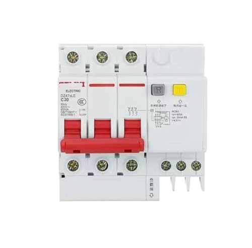 Disjoncteur différentiel 3P DZ47SLE interrupteur d'air protection fuite terre 20A