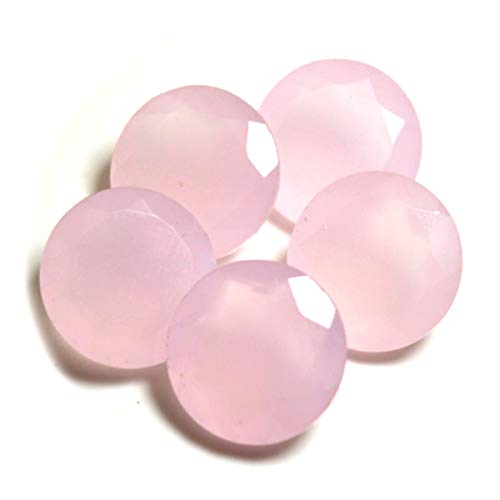 Quartz rose véritable pierres précieuses 12mm rondes facettes fabrication de bijoux lot de 5