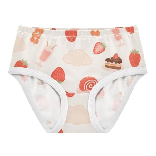 Girls' Underwear Strawberry Toddle Brief Panties 2-8 Years 20300705