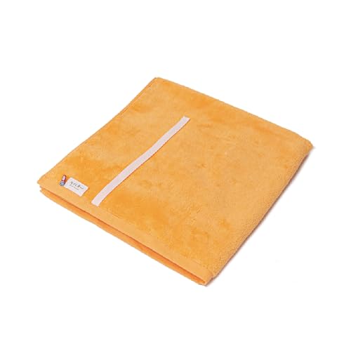 今治タオル 認定 nico ピローカバー 紐付き 髪を傷つけにくい 枕カバー ピローケース 60x60cm リバーシブル 綿100% 無地 国産 日本製 全6色 (キンモクセイ)