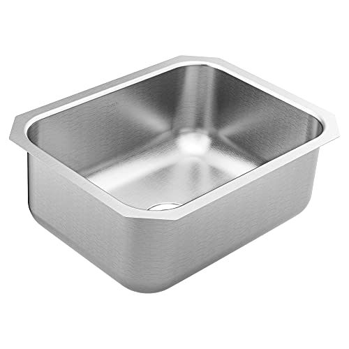 Black Friday - 60% OFF Moen GS18190 18000 Series 23.5-inch 18 Gauge Undermount Single Bowl Stainless Steel Kitchen Sink, 9-inch Depth